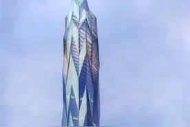 成都在建第一高楼，高468米成都绿地中心形如“雪山”图片