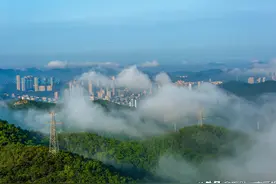 美丽的云海和夕阳 大连旅游市内最高峰 自驾游和爬山锻炼相结合 图片