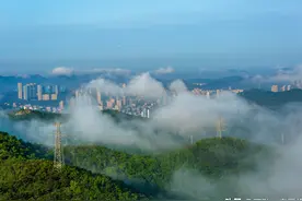 美丽的云海和夕阳 大连旅游市内最高峰 自驾游和爬山锻炼相结合 图片