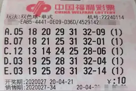 延边州20年资深老彩民斩获双色球1000万大奖图片