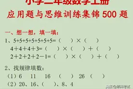 小学二年级数学上册应用题与思维训练集锦500题，给孩子练练图片