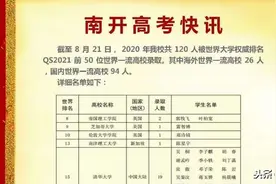 最新！2020年重庆南开中学高考喜报数据出炉，清北共计42人图片