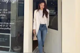 美美的韩系风穿搭，韩国小姐姐的春季日常LOOK示范，chic爆表图片