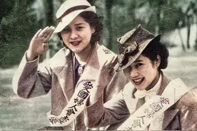 老照片：二战时的日本女兵，图3是参加淞沪战争的日本女兵图片