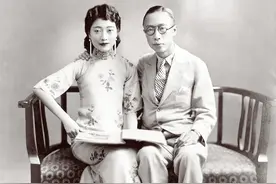 末代皇帝溥仪年轻照：非常帅气，尽显帝王之气，皇后婉容确实漂亮图片