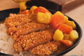 日剧中出镜率超高的咖喱猪排饭，按教程在家做，外酥里嫩酱汁浓郁图片