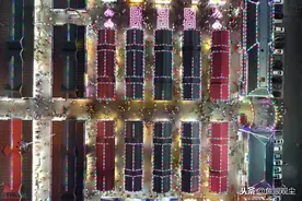 辽宁沈阳：航拍亚洲最大夜市，沈阳兴顺国际夜市图片