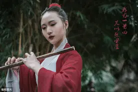 国风中国，红色墨意图片
