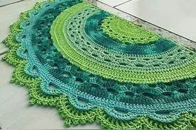 「针织作品」这种半圆型的地垫子，你值得拥有！图片