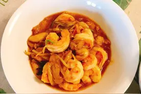 你可能不知道的天津菜，咸鲜入味的虾仁独面筋图片