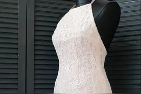 缝制一条蕾丝包裙，学会用这个包边小技巧，才能把它质感体现出来图片