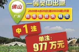 湖北归来复工，男子佛山中走大乐透977万图片