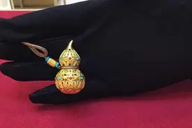 古法黄金花丝小葫芦，娇憨可爱，福禄平安图片