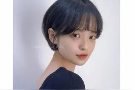 自带女神气质的韩系短发发型，修饰脸型露出锁骨让你更美丽图片