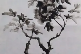纯水墨小写意牡丹国画，牡丹画中难度最大，看我如何画图片