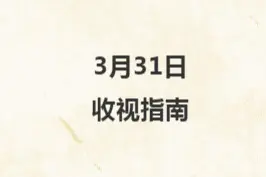 3月31日收视指南图片