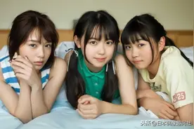 日本三姐妹在家中玩耍，看起来好欢乐的样子图片
