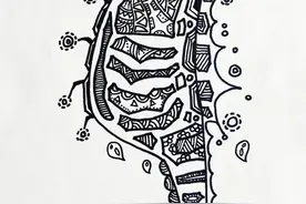 海马主题创意线描画教程，运用线描点线面组合装饰！图片