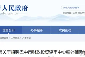 年薪20万！巴中市财政局招聘技术人员6名，不限户籍图片
