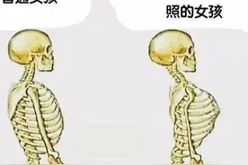 搞笑：普通女孩VS健身房镜子中的女孩图片