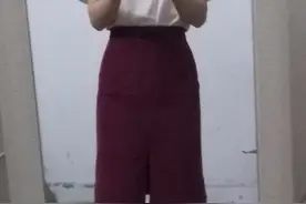 一件A字型中长款包臀裙的裁剪及制作，做完你会发现好简单图片