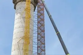汕头海湾隧道南岸风塔昨攻克最难环框梁安装图片