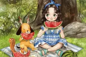 治愈系的森林女孩插画｜韩国插画师作品图片