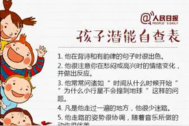 人民日报《孩子潜能自查表》：你的孩子有什么天赋？别让天赋埋没图片