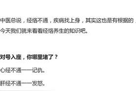 最全！身体疼痛对照表，请对号入座！看看你到底是哪儿堵了？图片
