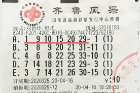 “匀称选号”助山东彩民收获双色球15万元二等奖图片