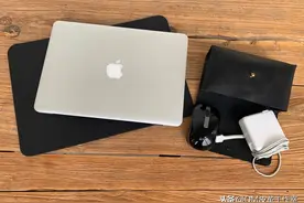 黑色疯马皮Macbook内胆包和独立配件包套装图片