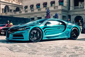 全球仅有一辆布加迪Chiron Sport Zebra图片