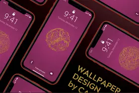 手机壁纸 | 烫金中国福纹・花开富贵图片