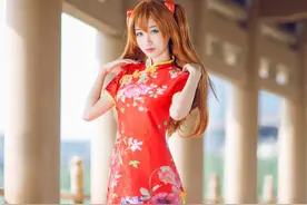 《EVA》明日香旗袍装COS，果然能展现身材之美的，只有旗袍！图片