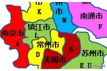 江苏车牌字母代码地图图片