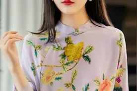 终于发现这旗袍小衫的好处了，早秋穿美到我都不想脱，太洋气了图片