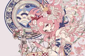 纸胶带贴画风格插画，类似于塔罗牌的感觉，精致且美观图片