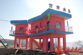 兰州新区石门沟2、3号水库建成试蓄水图片