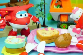 Hello Kitty 凯蒂猫的早餐 迪士尼 玩具 超级飞侠视频封面
