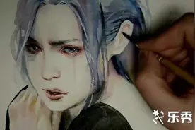 水彩画像-唯美少女视频封面