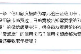 “零额度”信用卡还收年费？图片