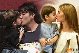泰国男星Mike、Sara与儿子的合影 温馨有爱！图片