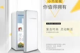 小巧如我 看大宇复古款迷你无霜小冰箱图片