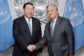 联合国秘书长古特雷斯会见全球能源互联网发展合作组织主席刘振亚图片