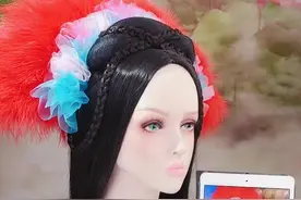 这是不是你们要的大仙女头饰？～欢天喜地七仙女红儿羽毛头饰教程。你们究竟还有多少童年梦想？#我是簪娘你是簪郎么