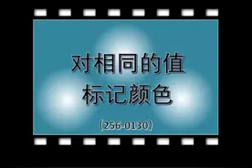 相同值标记颜色#15秒学会一个新技能 #财会玩转excel视频封面
