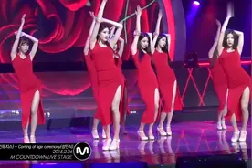 【饭拍社】9MUSES 150305（平均1.7身高模特女团）红色长裙视频封面