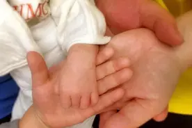关凌生二胎晒全家牵手照 姬关枪有了妹妹姬关花图片