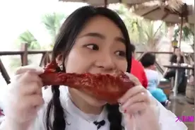 上海迪斯尼，美女小姐姐打卡，网红火鸡腿，80块钱一只视频封面