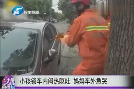 小孩锁车内闷热呕吐 妈妈车外急哭视频封面